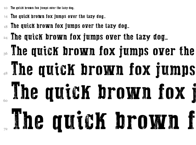 Dust West font waterfall